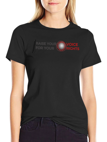 Raise Your Voice T-Shirt - Black Cotton
