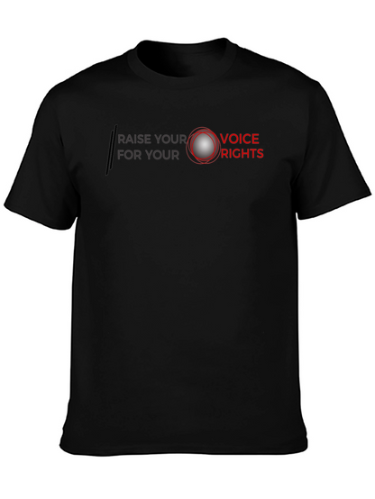 Raise Your Voice T-Shirt - Black Cotton