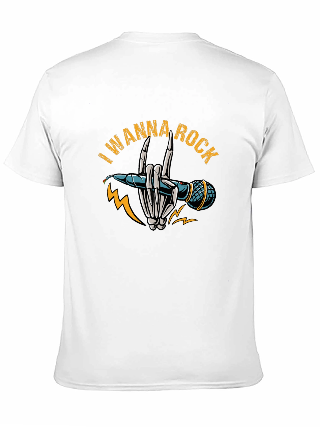 I Wanna Rock Black Graphic T-Shirt