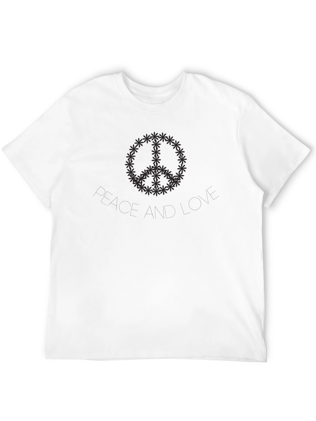 Peace and Love Graphic Tee - Black