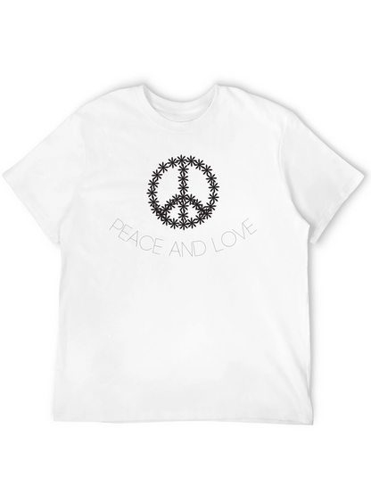 Peace and Love Graphic Tee - Black