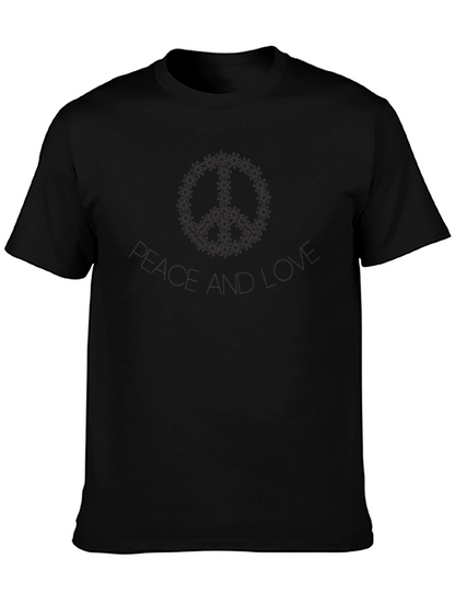 Peace and Love Graphic Tee - Black