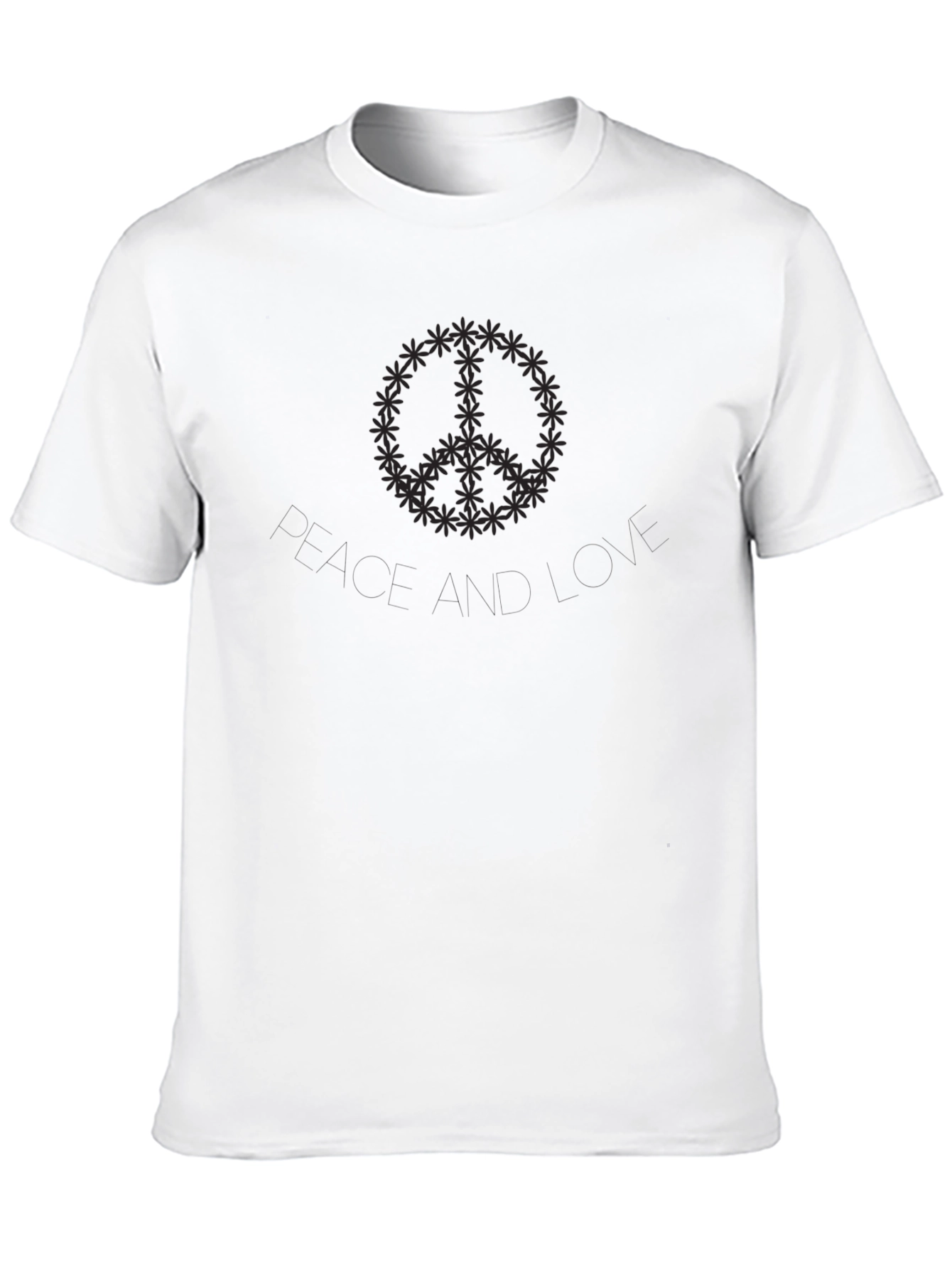 Peace and Love Graphic Tee - Black