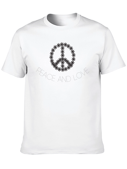 Peace and Love Graphic Tee - Black