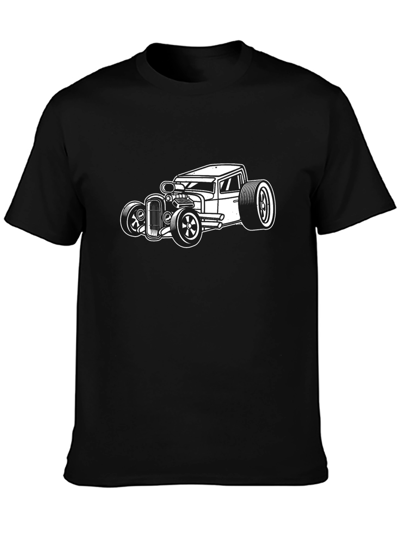Cool Hot Rod Car Graphic T-Shirt - Black