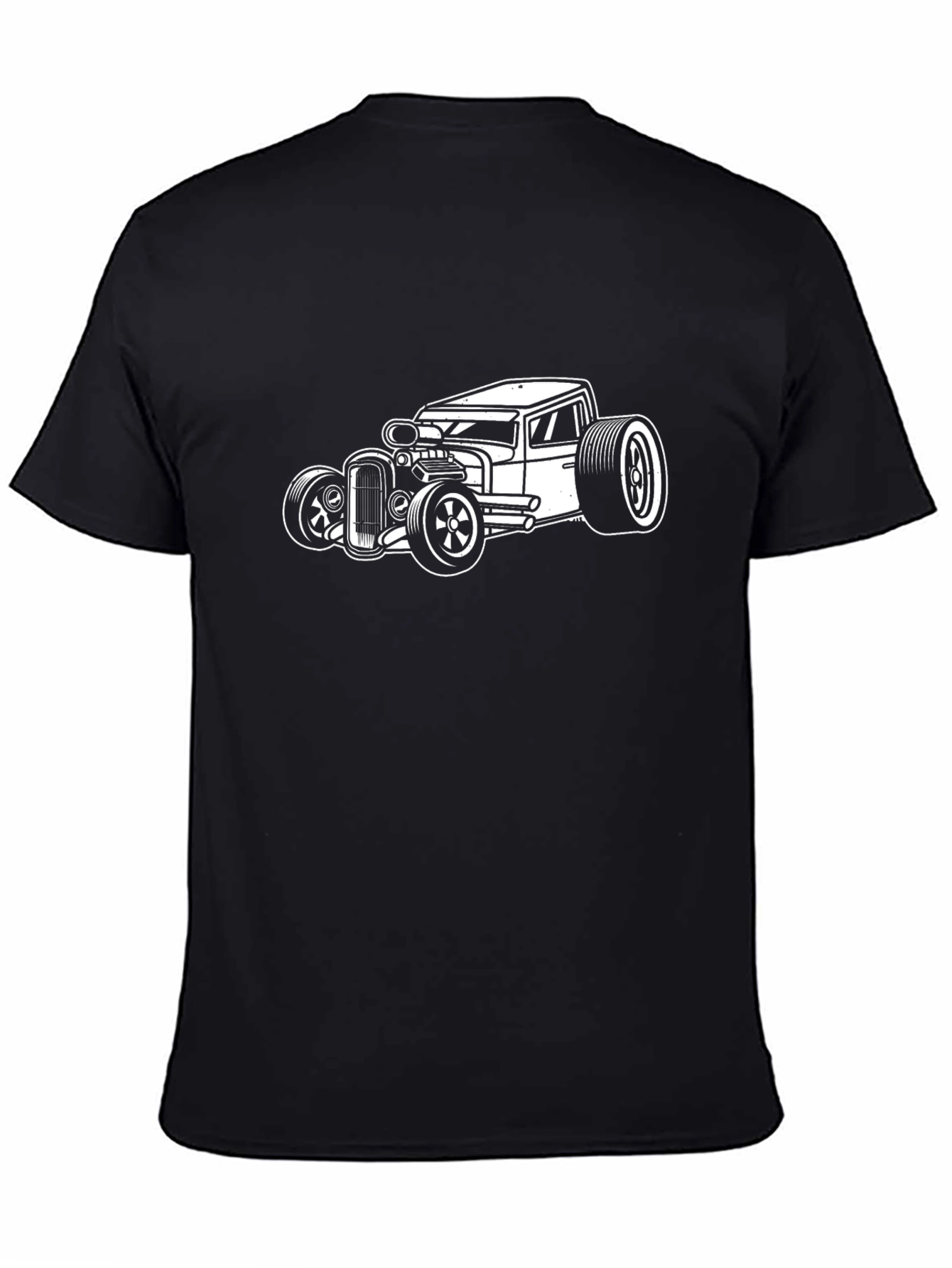 Cool Hot Rod Car Graphic T-Shirt - Black