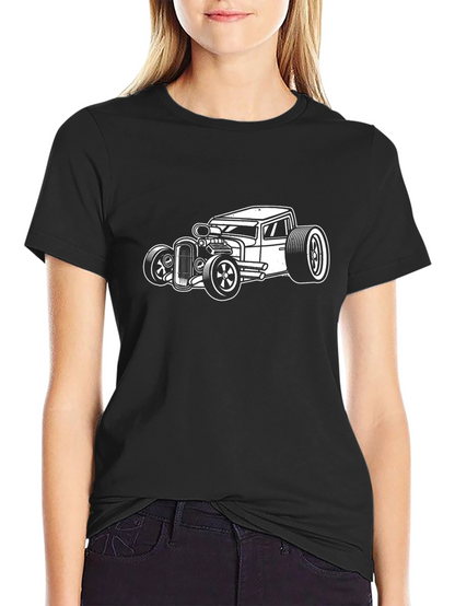 Cool Hot Rod Car Graphic T-Shirt - Black