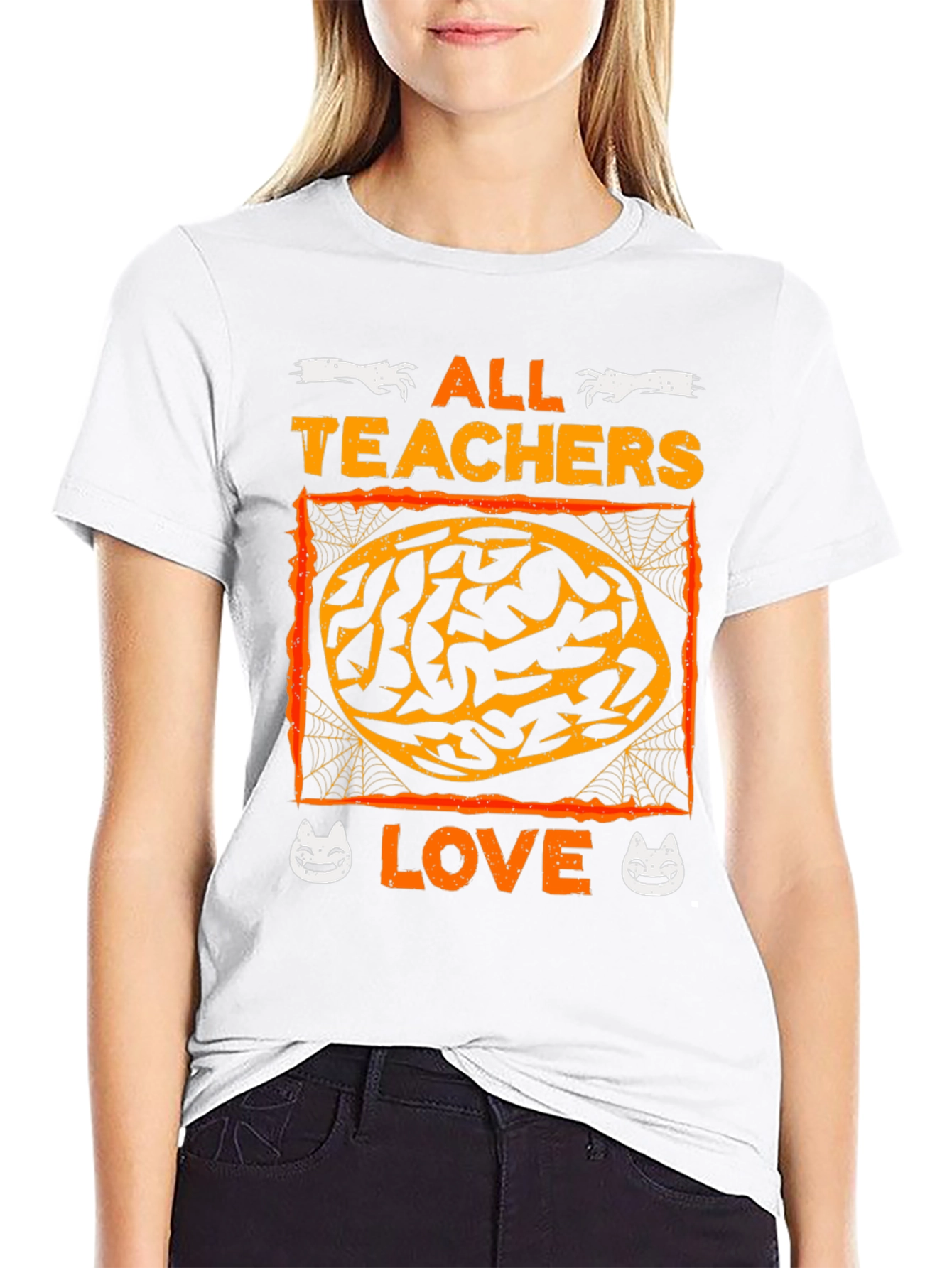 Halloween Teachers Love Brains T-Shirt