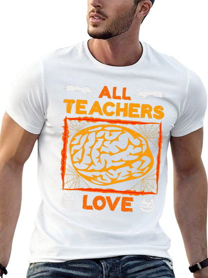 Halloween Teachers Love Brains T-Shirt
