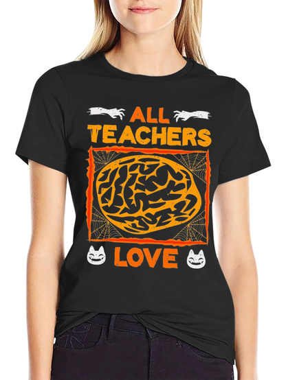 Halloween Teachers Love Brains T-Shirt