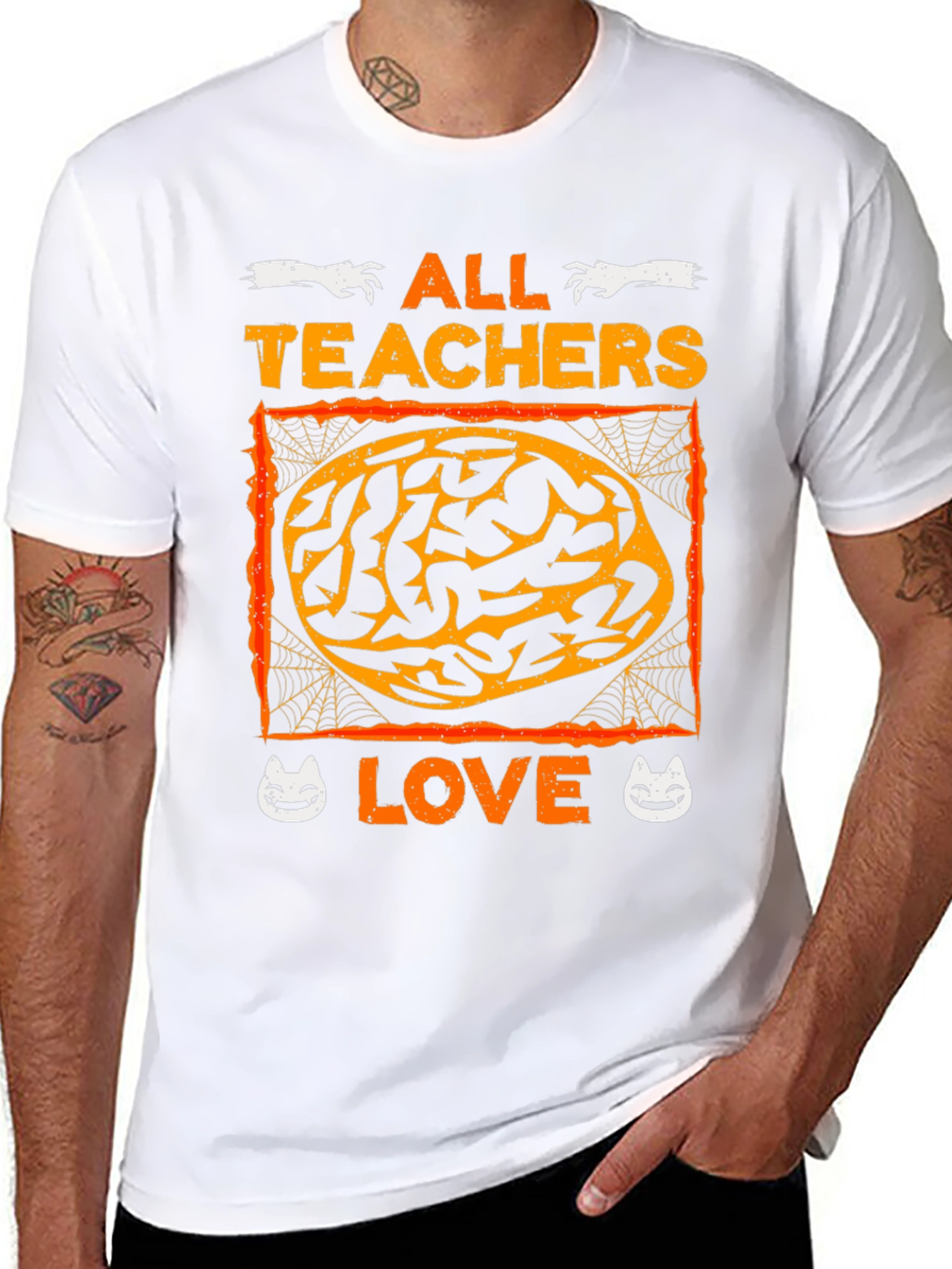 Halloween Teachers Love Brains T-Shirt