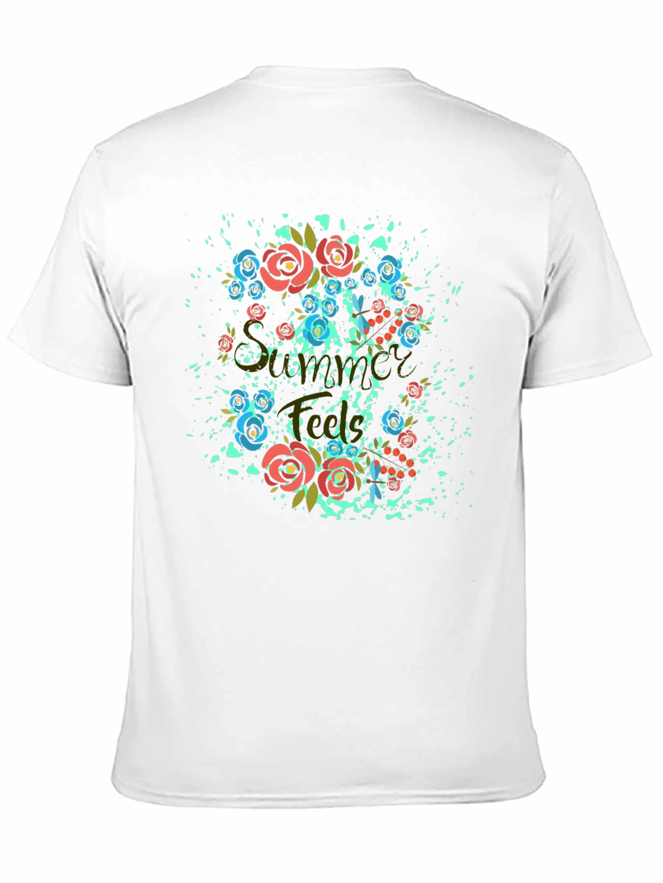 Floral Summer T-Shirt - Stylish Black Tee