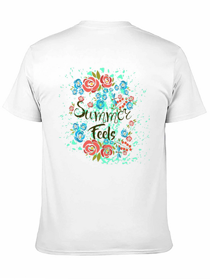 Floral Summer T-Shirt - Stylish Black Tee