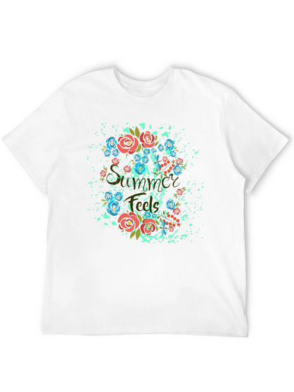 Floral Summer T-Shirt - Stylish Black Tee