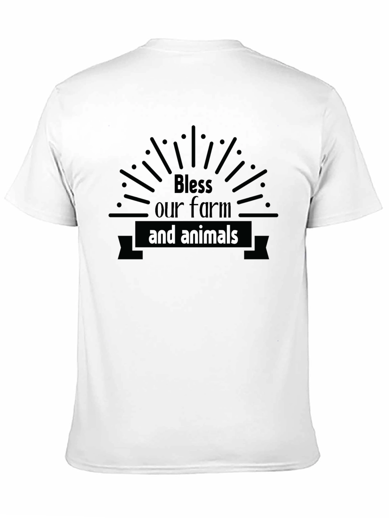 Bless Our Farm & Animals Black Graphic Tee