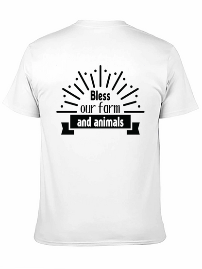 Bless Our Farm & Animals Black Graphic Tee