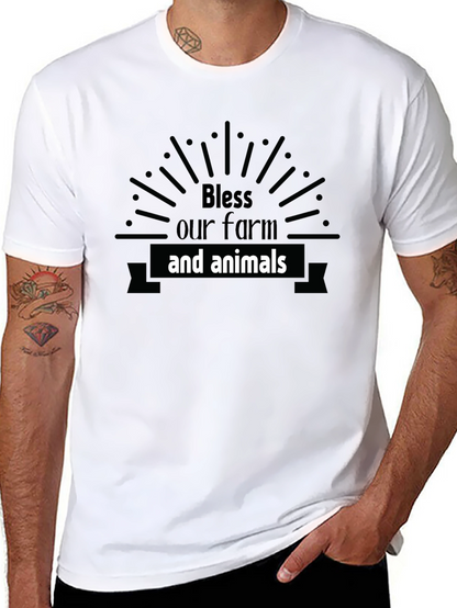Bless Our Farm & Animals Black Graphic Tee