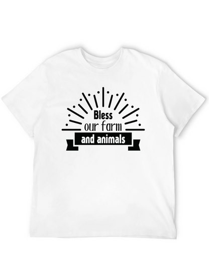 Bless Our Farm & Animals Black Graphic Tee