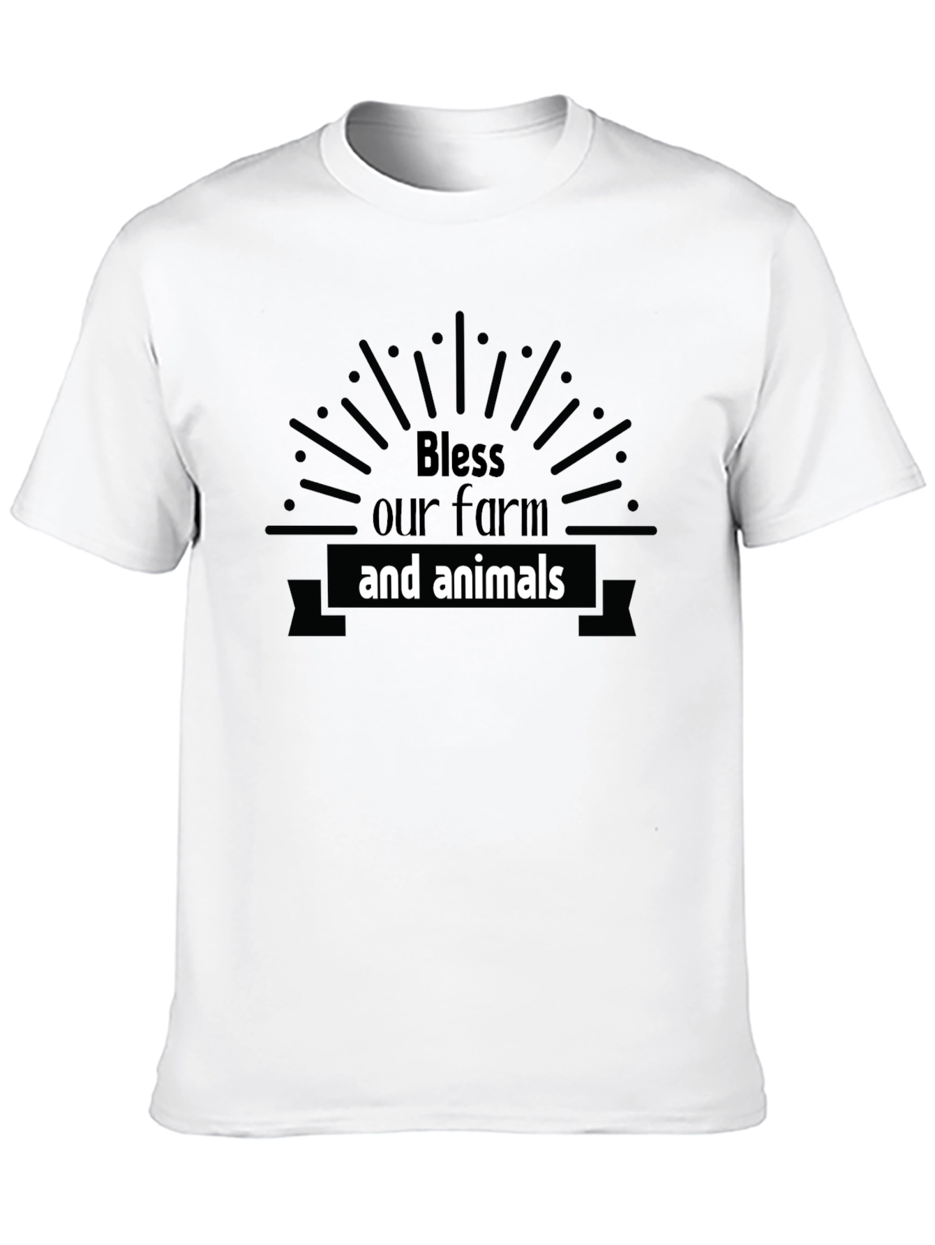 Bless Our Farm & Animals Black Graphic Tee