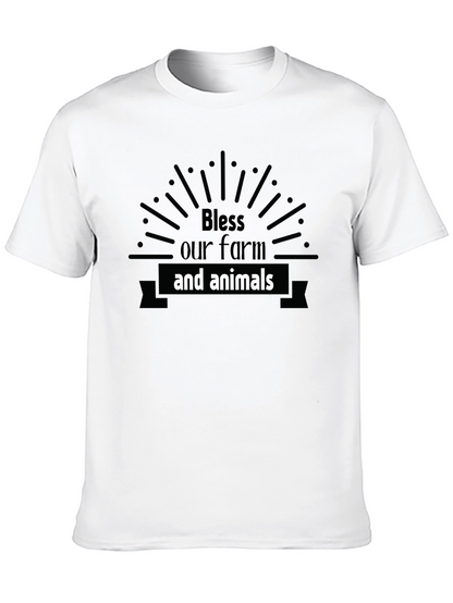 Bless Our Farm & Animals Black Graphic Tee