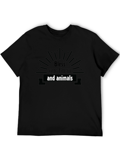 Bless Our Farm & Animals Black Graphic Tee