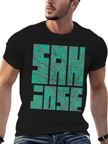 San Jose Map Graphic Tee - Black
