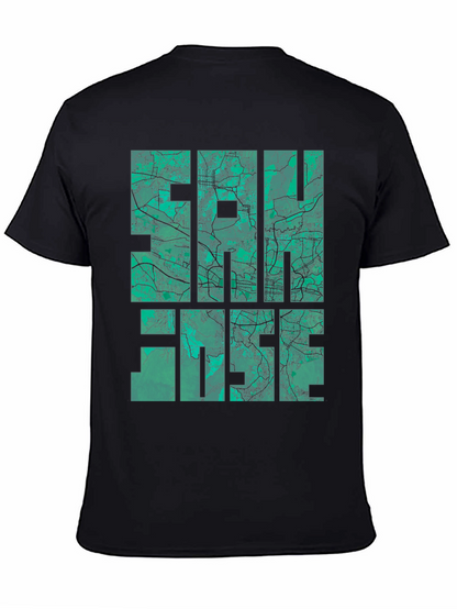 San Jose Map Graphic Tee - Black