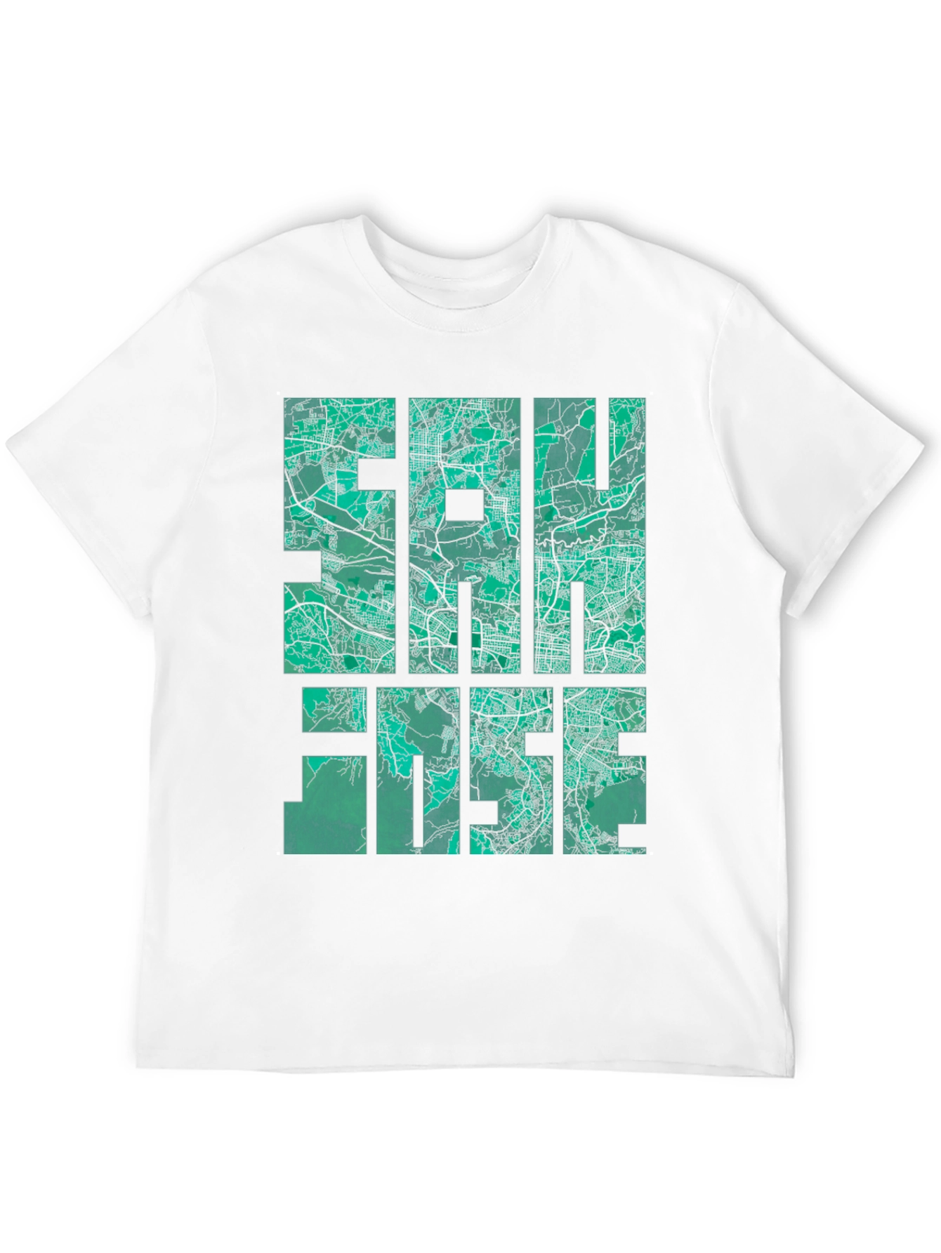 San Jose Map Graphic Tee - Black