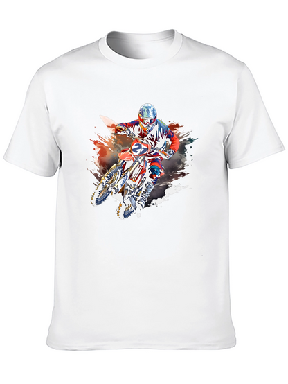 Motocross Rider Graphic Black T-Shirt