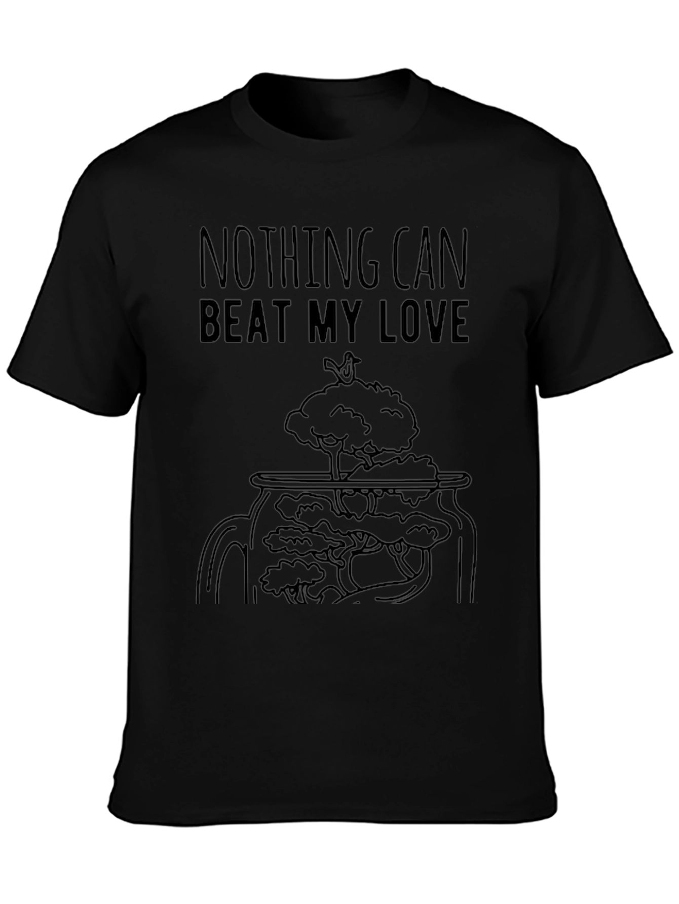 Nothing Can Beat My Love Black Graphic Tee