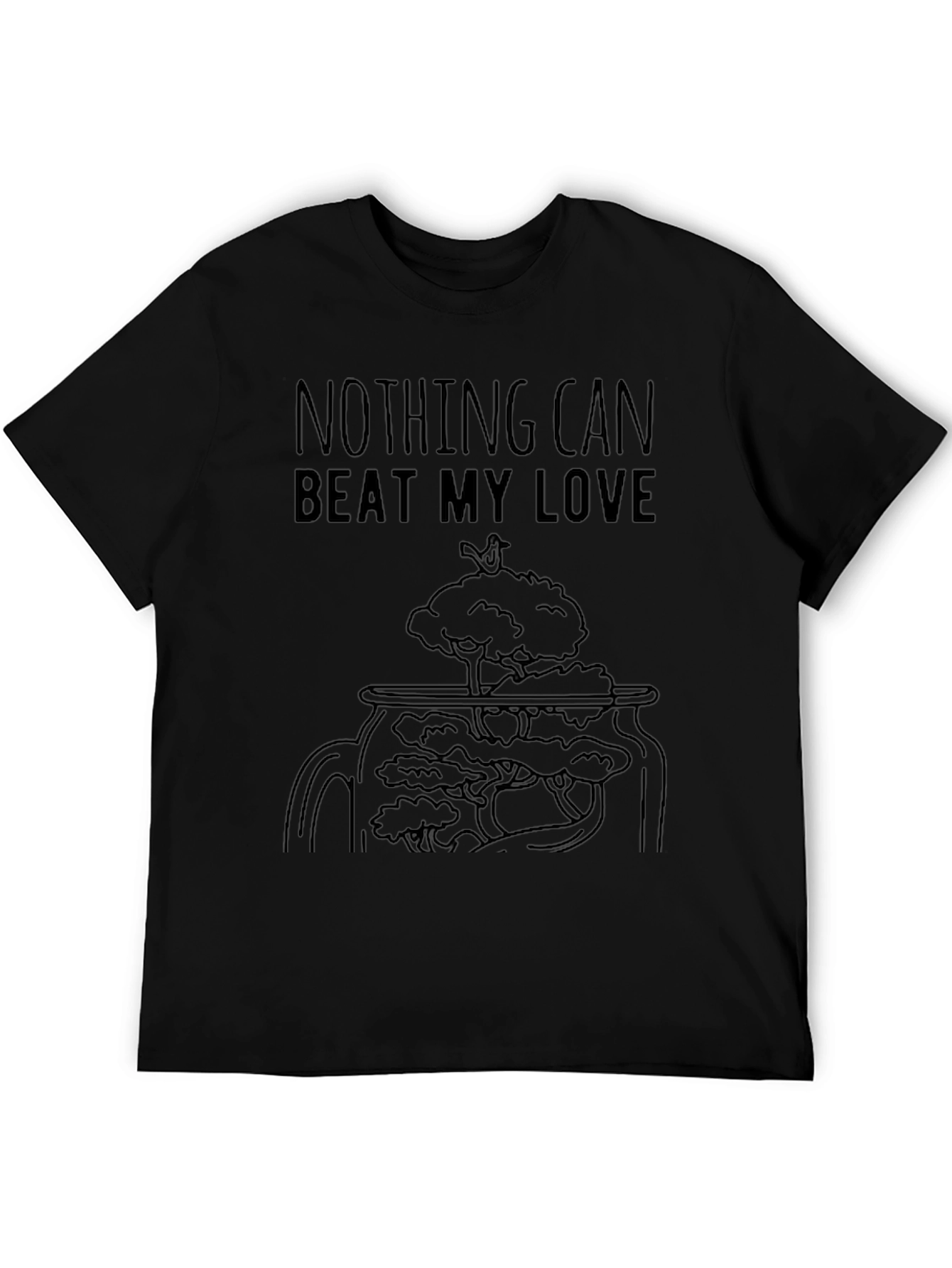 Nothing Can Beat My Love Black Graphic Tee