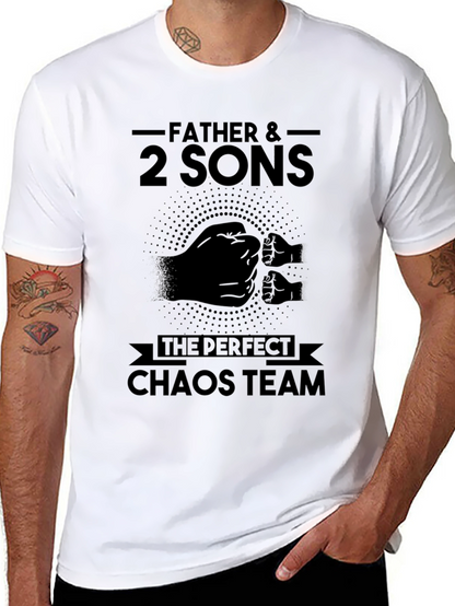 Father & 2 Sons Chaos Team Black T-Shirt