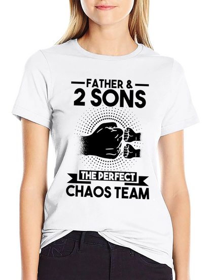 Father & 2 Sons Chaos Team Black T-Shirt