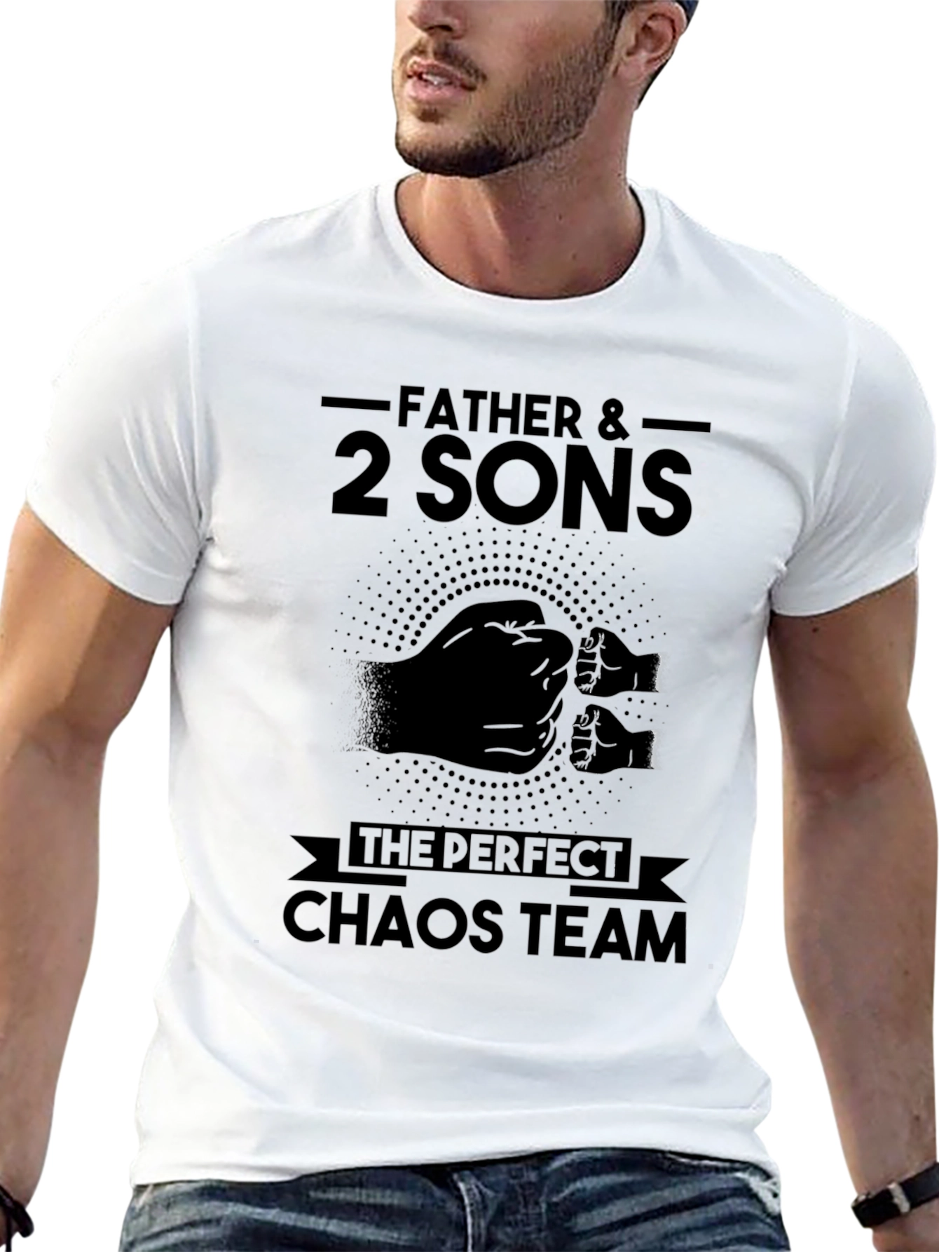 Father & 2 Sons Chaos Team Black T-Shirt