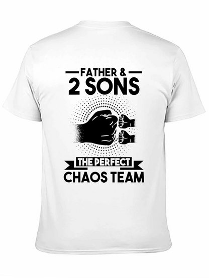 Father & 2 Sons Chaos Team Black T-Shirt