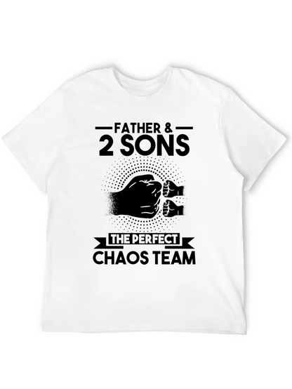 Father & 2 Sons Chaos Team Black T-Shirt