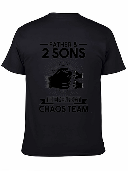 Father & 2 Sons Chaos Team Black T-Shirt