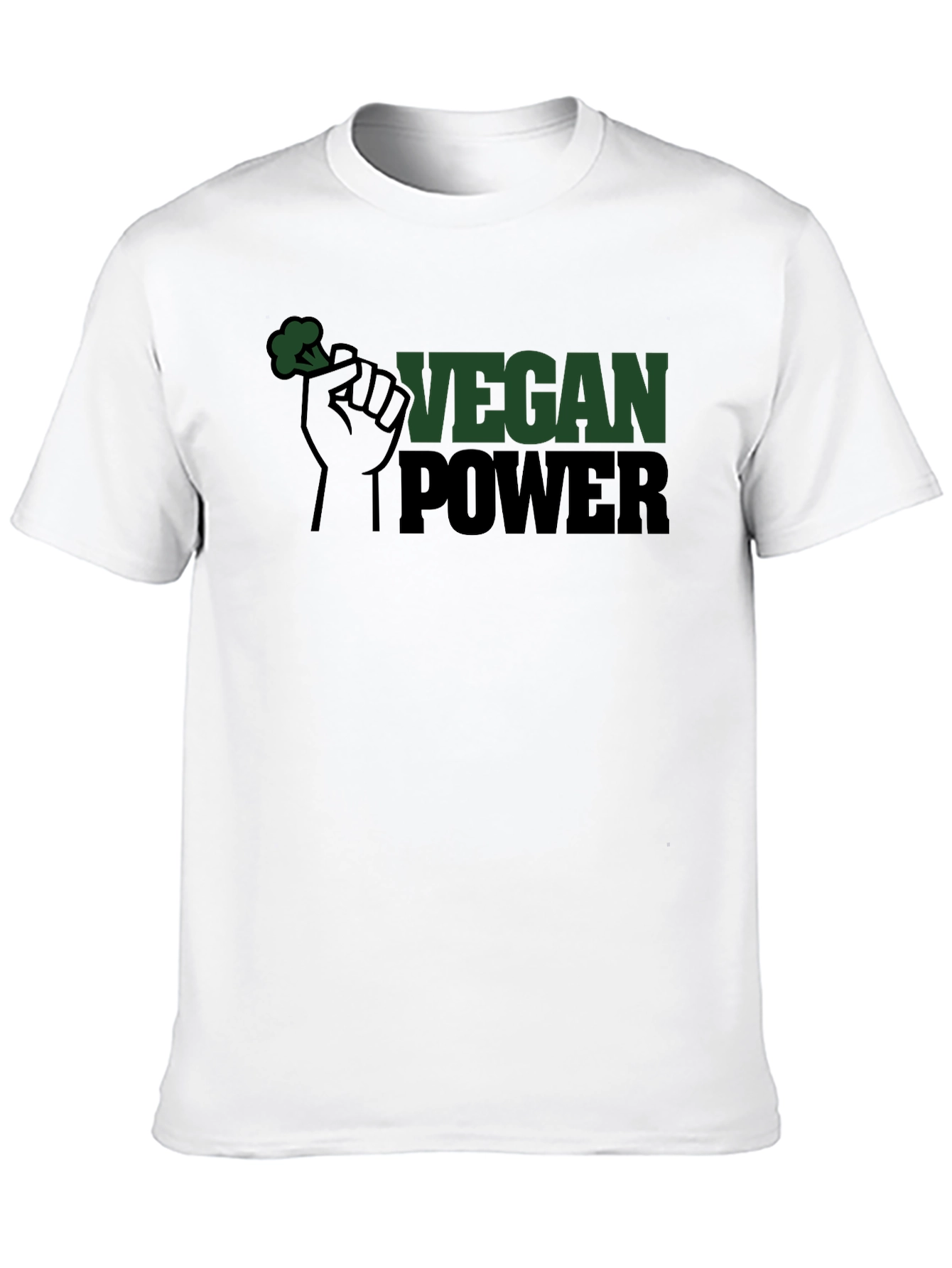 Vegan Power Tee - Broccoli Fist Graphic