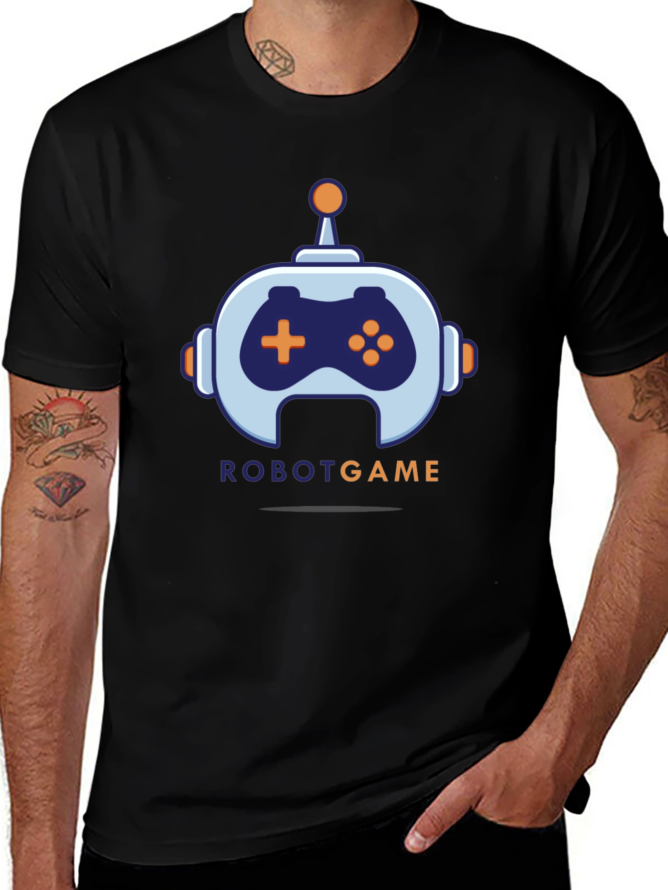 Robot Game Graphic Tee - Cool Geek Style
