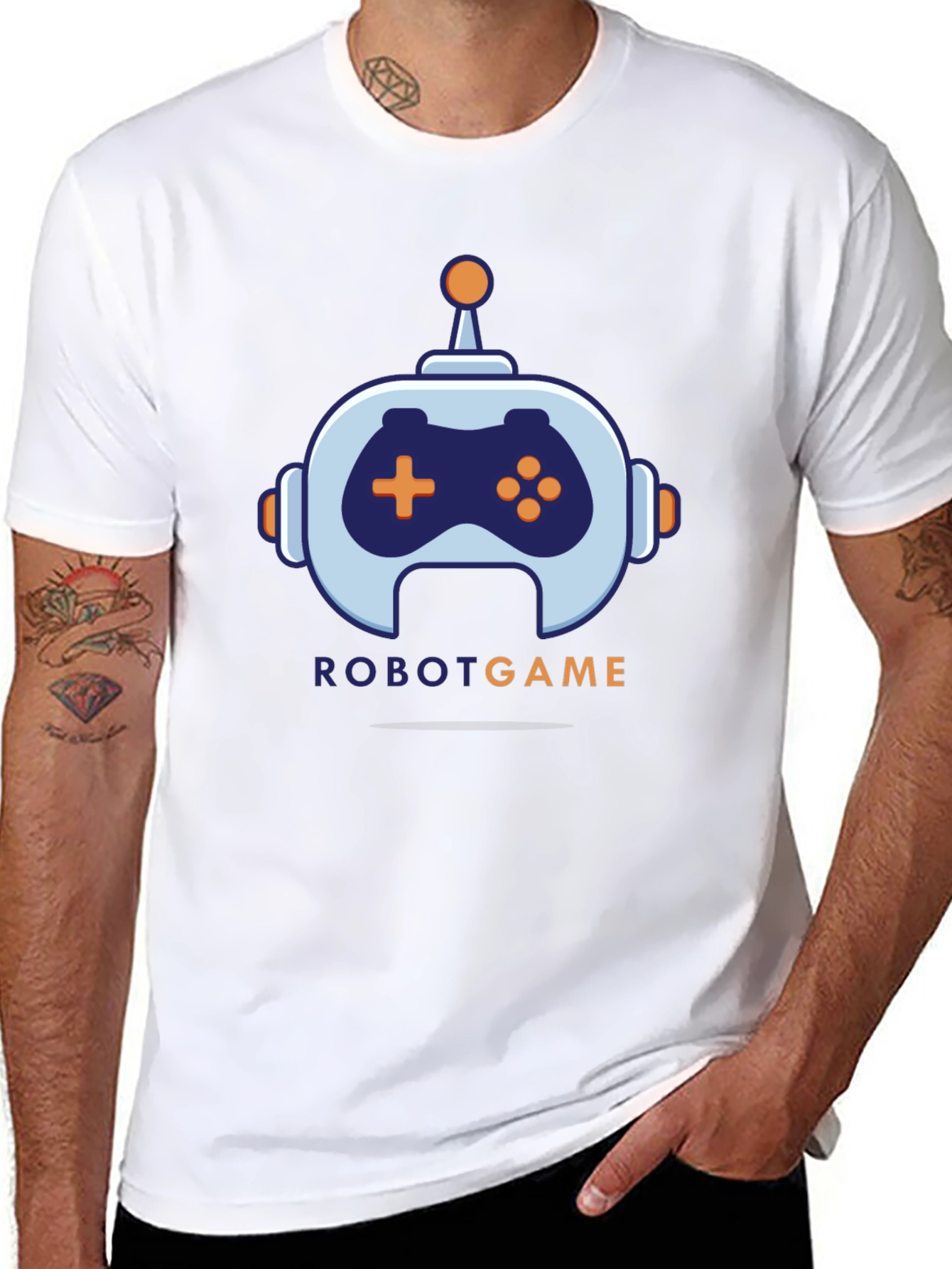 Robot Game Graphic Tee - Cool Geek Style