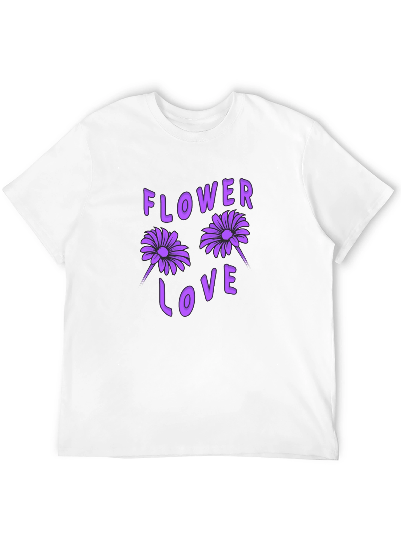 Flower Love Black Graphic T-Shirt