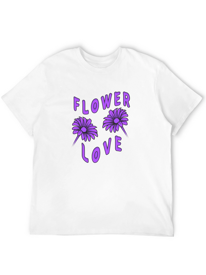 Flower Love Black Graphic T-Shirt