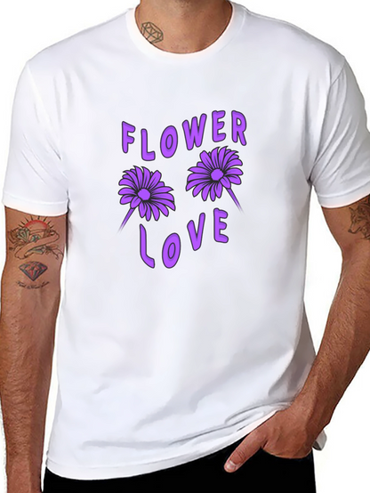 Flower Love Black Graphic T-Shirt