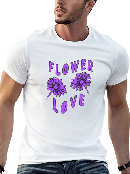Flower Love Black Graphic T-Shirt