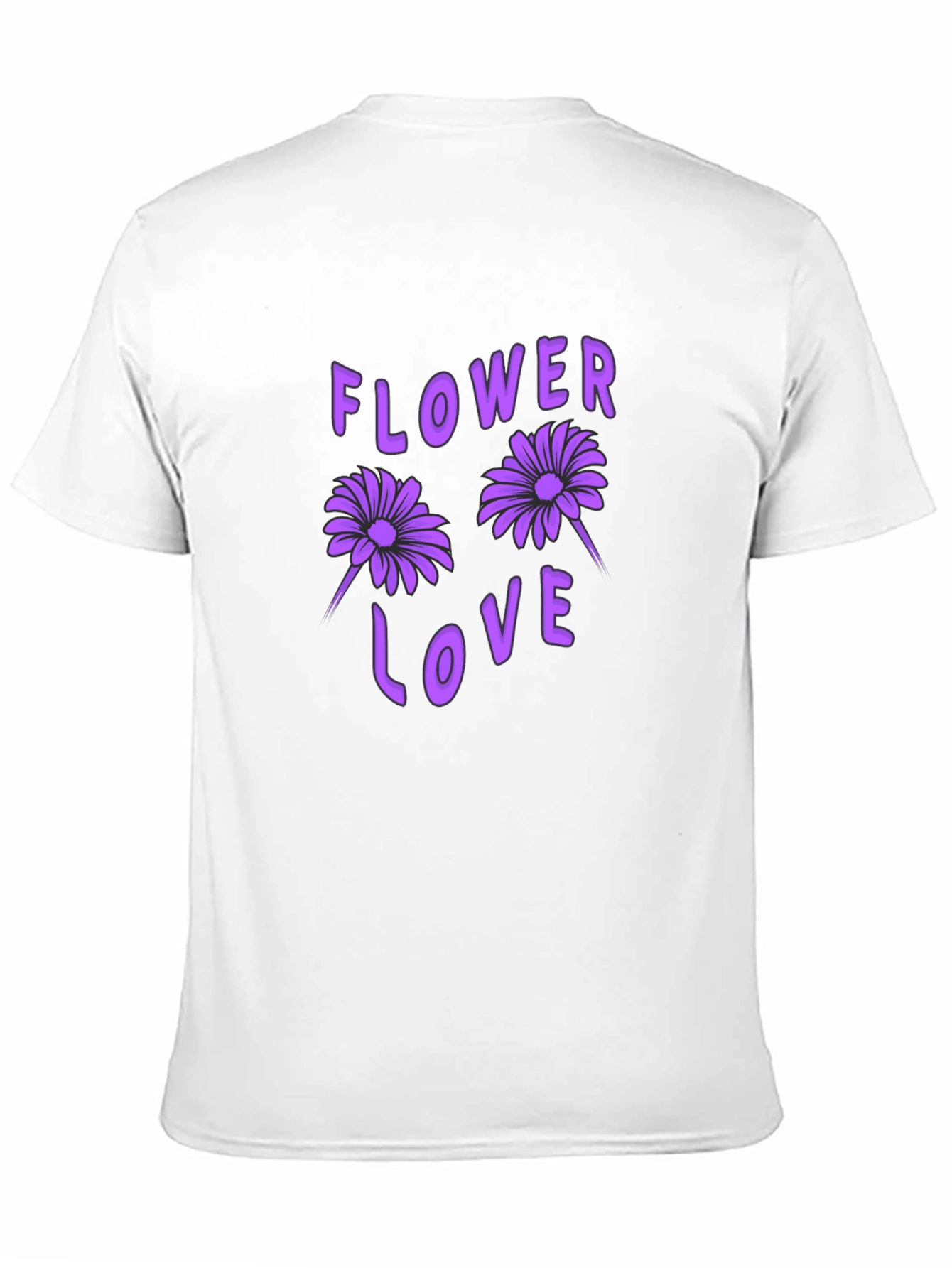 Flower Love Black Graphic T-Shirt
