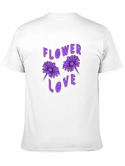 Flower Love Black Graphic T-Shirt