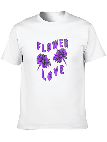 Flower Love Black Graphic T-Shirt