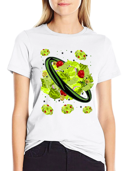 Salad Planet Graphic Tee - Novelty Food Shirt