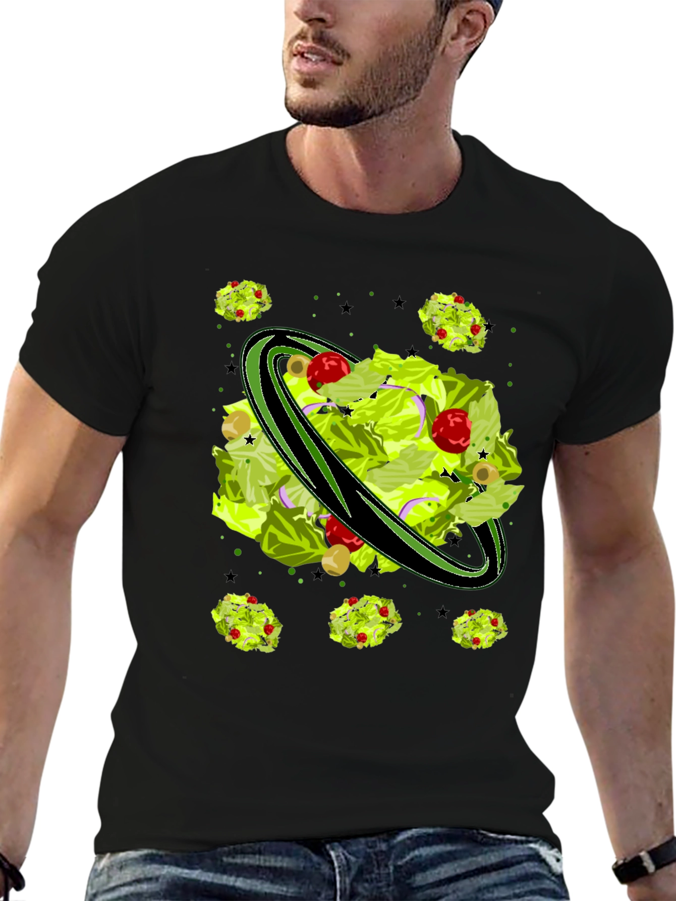Salad Planet Graphic Tee - Novelty Food Shirt