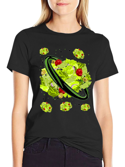 Salad Planet Graphic Tee - Novelty Food Shirt